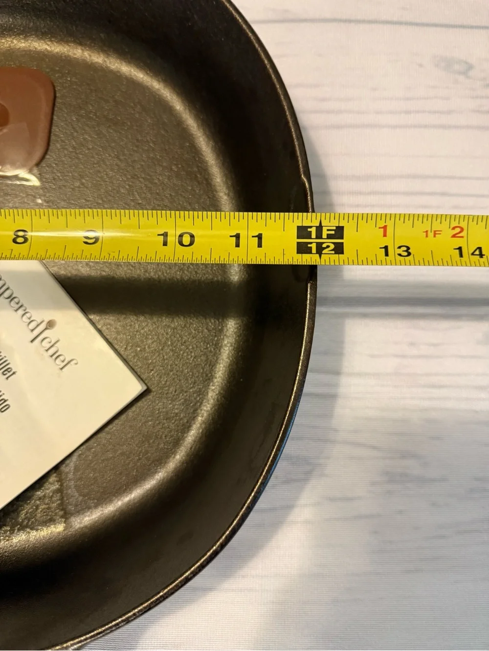 The Pampered Chef Black Cast Iron Fry Pan Skillet with Dual Handles, 12”